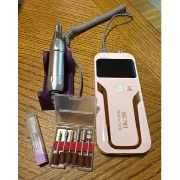 New Portable Nail Drill Professional 35000 RPM, Rechargeable Electric Nail File - Picture 2 of 2